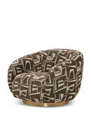 Brass Base Curved Swivel Chair | Eichholtz Brice | Oroatrade.com