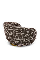 Brass Base Curved Swivel Chair | Eichholtz Brice | Oroatrade.com