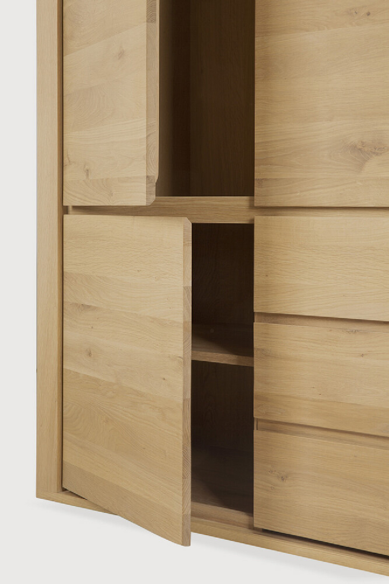 3-Door Oak Wood Wardrobe Cabinet | Ethnicraft Shadow | OROA TRADE