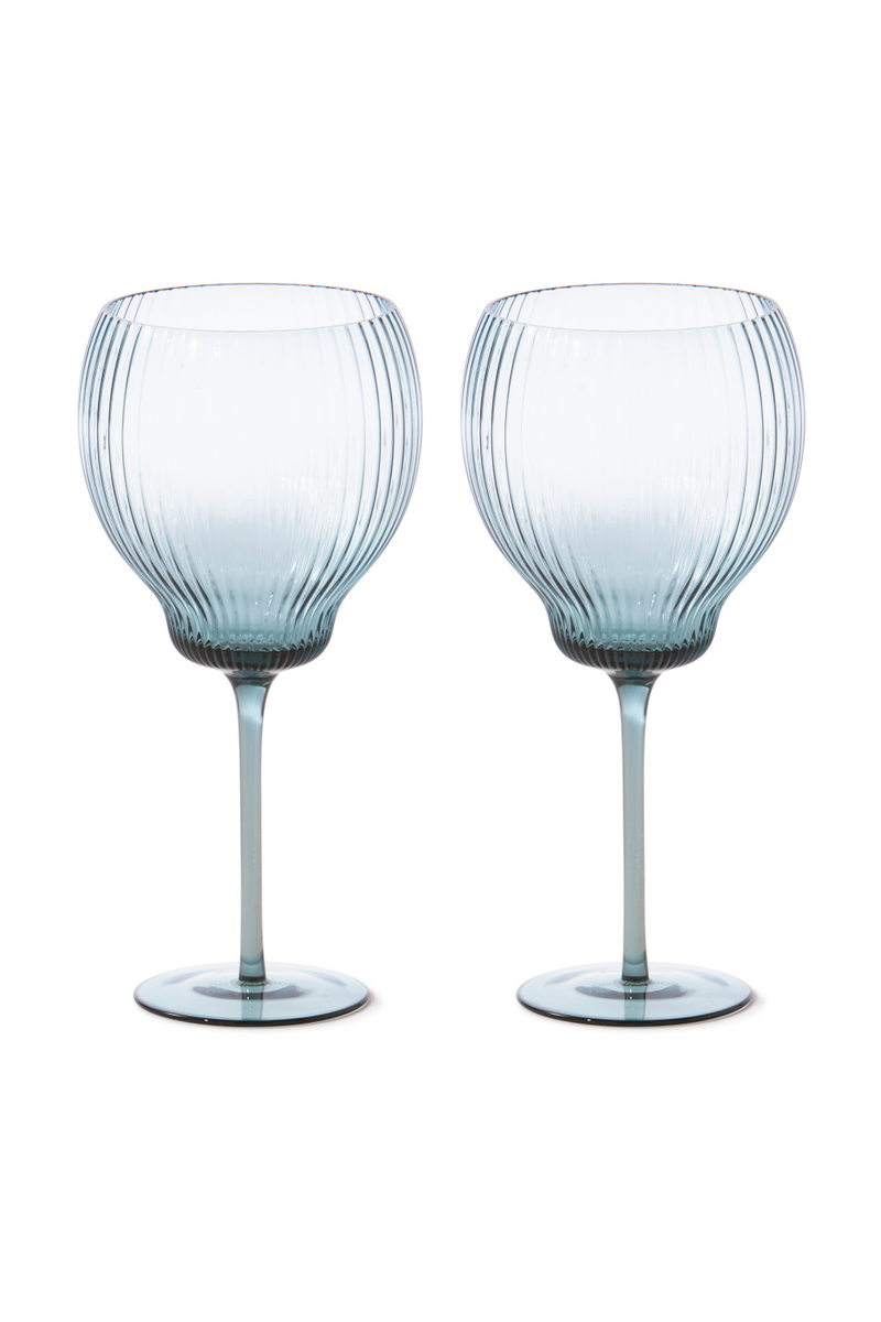 Light Blue Wine Glass L | Pols Potten Pum  | Oroatrade.com