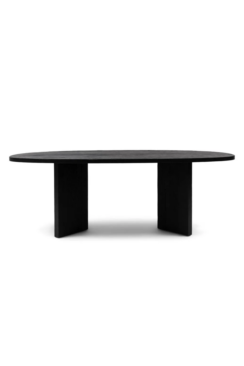 Black Oval Oak Dining Table | Rivièra Maison Sherwood | Oroatrade.com