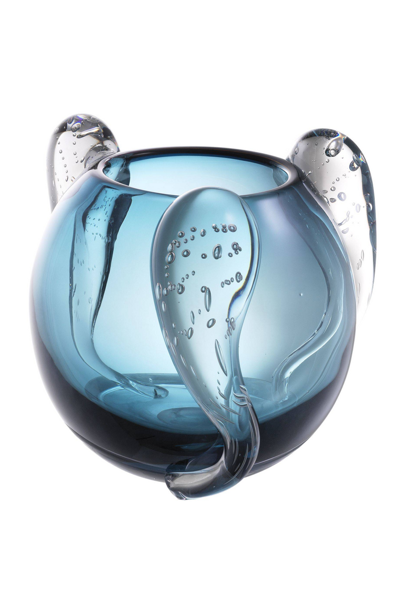 Blue Handblown Glass Vase | Eichholtz Sianluca S | OROA TRADE