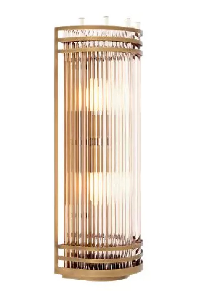 Antique Brass Glass Wall Lamp | Eichholtz Gulf L | Oroatrade.com