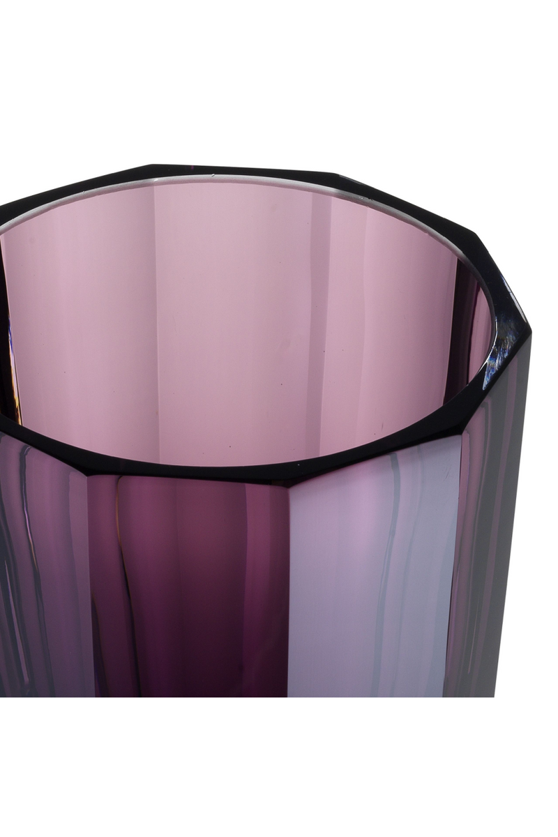 Purple Octagonal Glass Vase | Eichholtz Chavez L | OROA TRADE