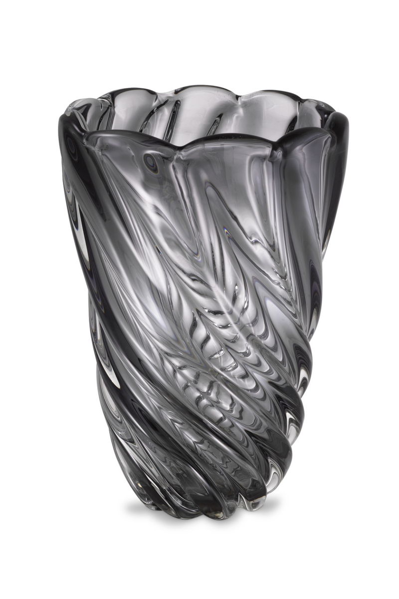 Gray Swirling Glass Vase | Eichholtz Contessa - L | OROA TRADE