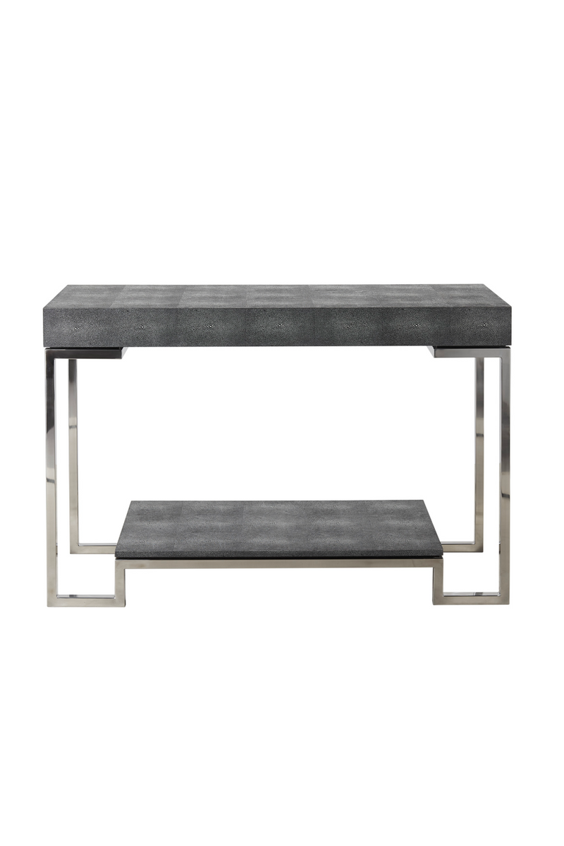 Gray Shagreen Shelves Console Table | Andrew Martin Trudy | OROATRADE