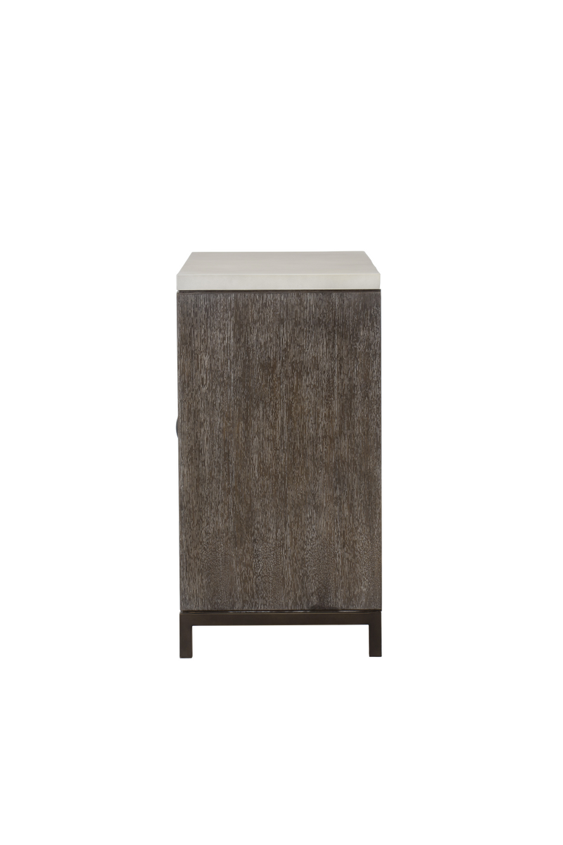 White Concrete Wooden 2-Door Credenza | Andrew Martin Emerson | OROATRADE