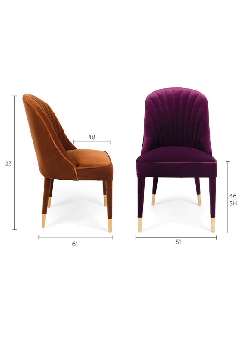 Amber Velvet Dining Chairs (2) | Bold Monkey Give Me More | Oroatrade