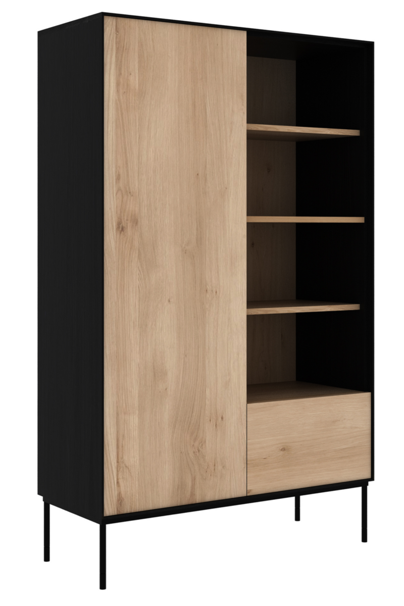 1-Door Oak Wood Cabinet | Ethnicraft Blackbird | OROA TRADE
