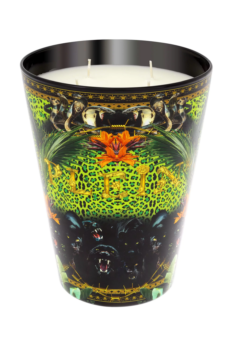 Printed Glass Scented Candle - L | Philipp Plein Jungle | Oroatrade.com