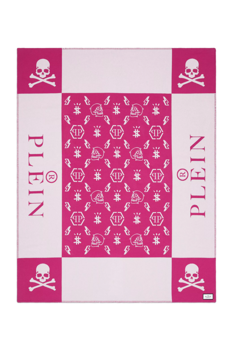 Pink Printed Cashmere Plaid | Philipp Plein Skull | Oroatrade.com
