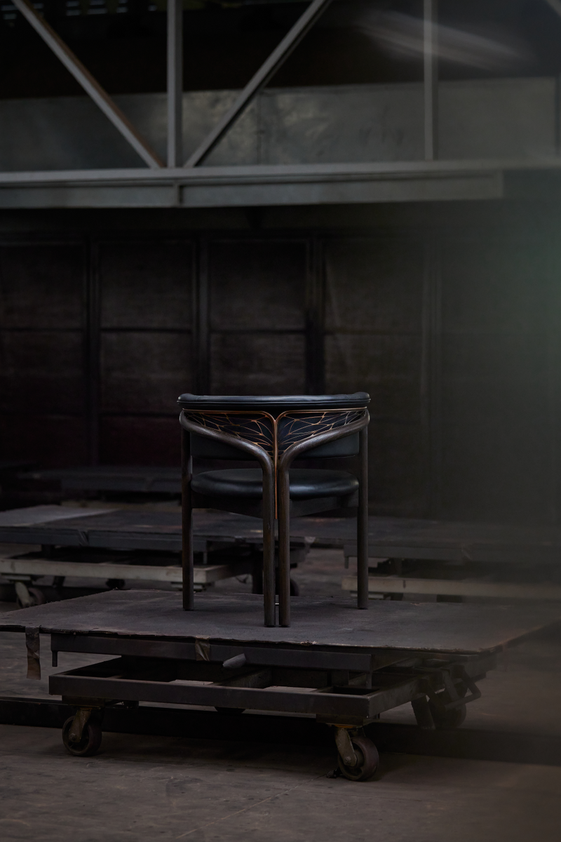 Metal Detail Curved Dining Chair | Ethnicraft Volita | Oroatrade.com