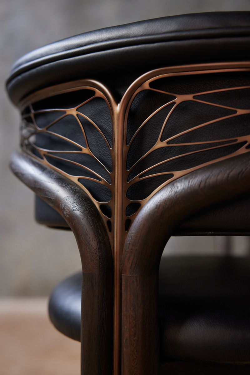 Metal Detail Curved Dining Chair | Ethnicraft Volita | Oroatrade.com