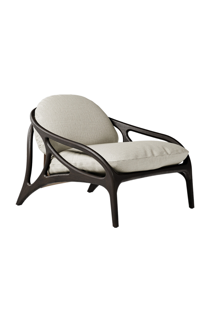 Beige Chenille Lounge Chair | Ethnicraft Vime | Oroatrade.com