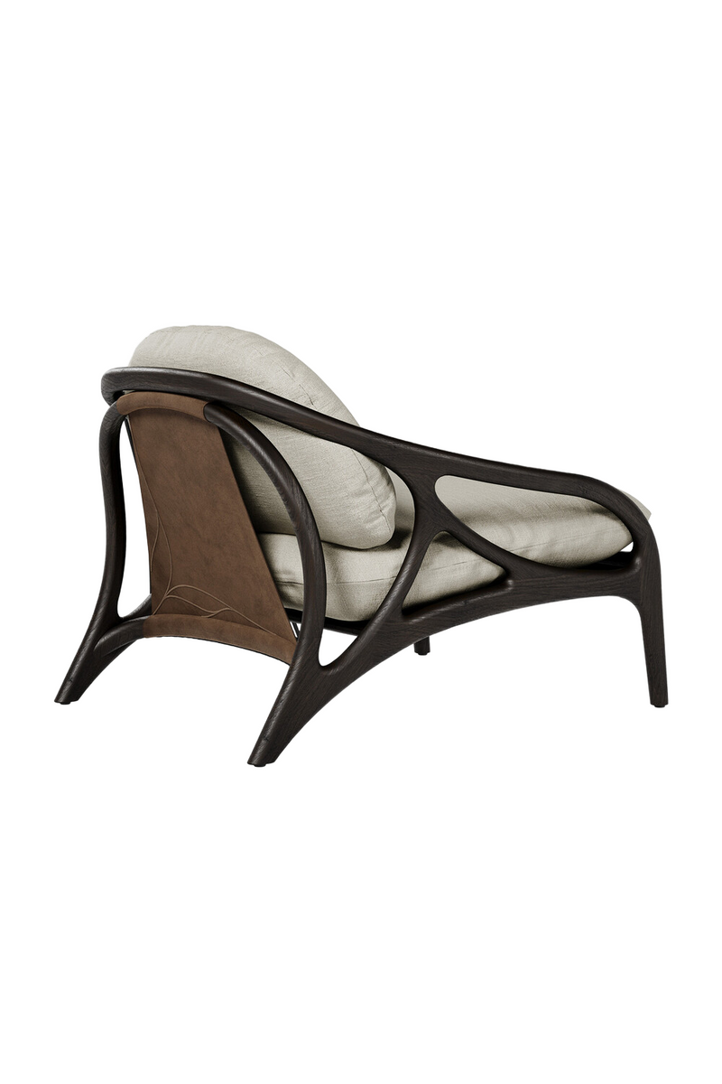 Beige Chenille Lounge Chair | Ethnicraft Vime | Oroatrade.com
