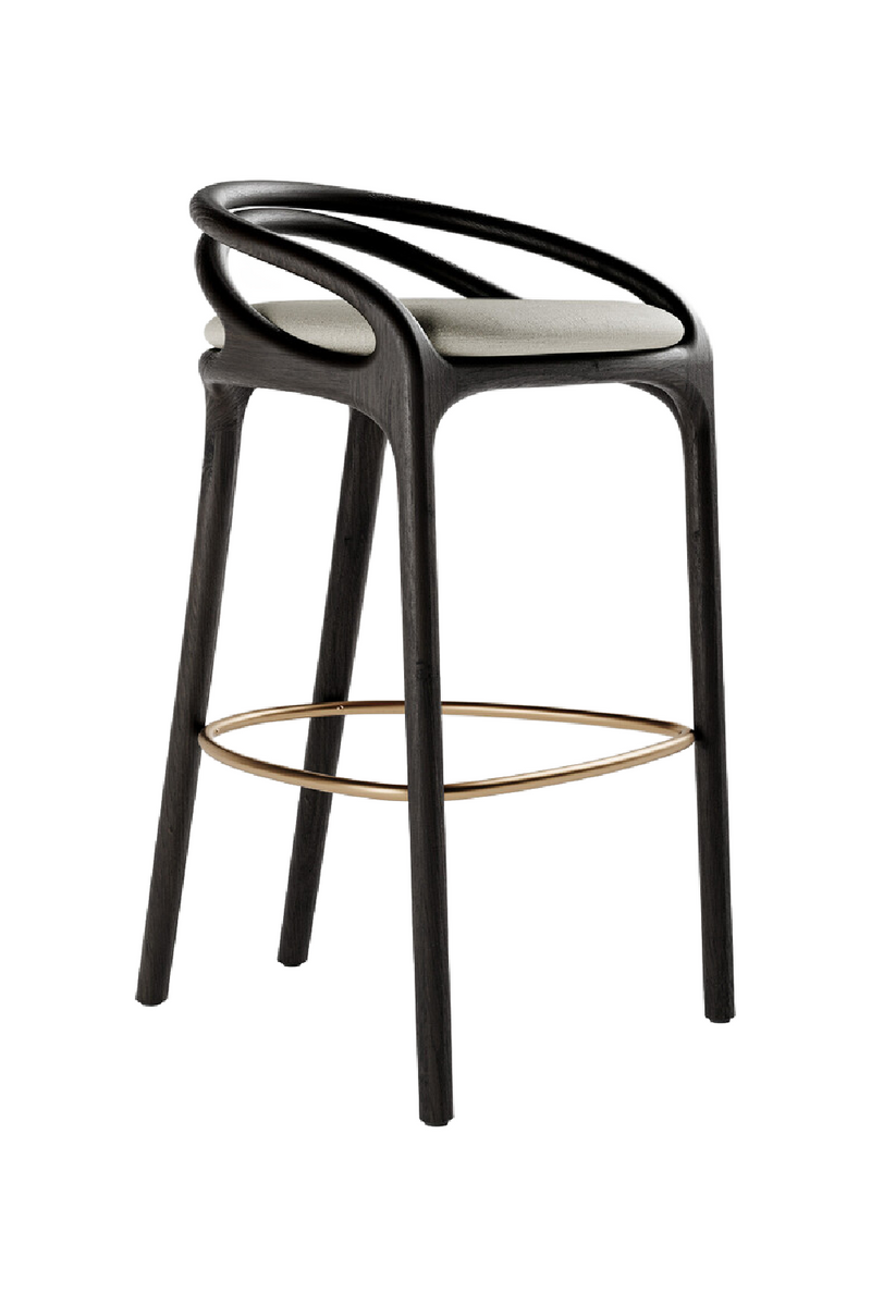 Brown Teak Bar Stool | Ethnicraft Aleta | Oroatrade.com