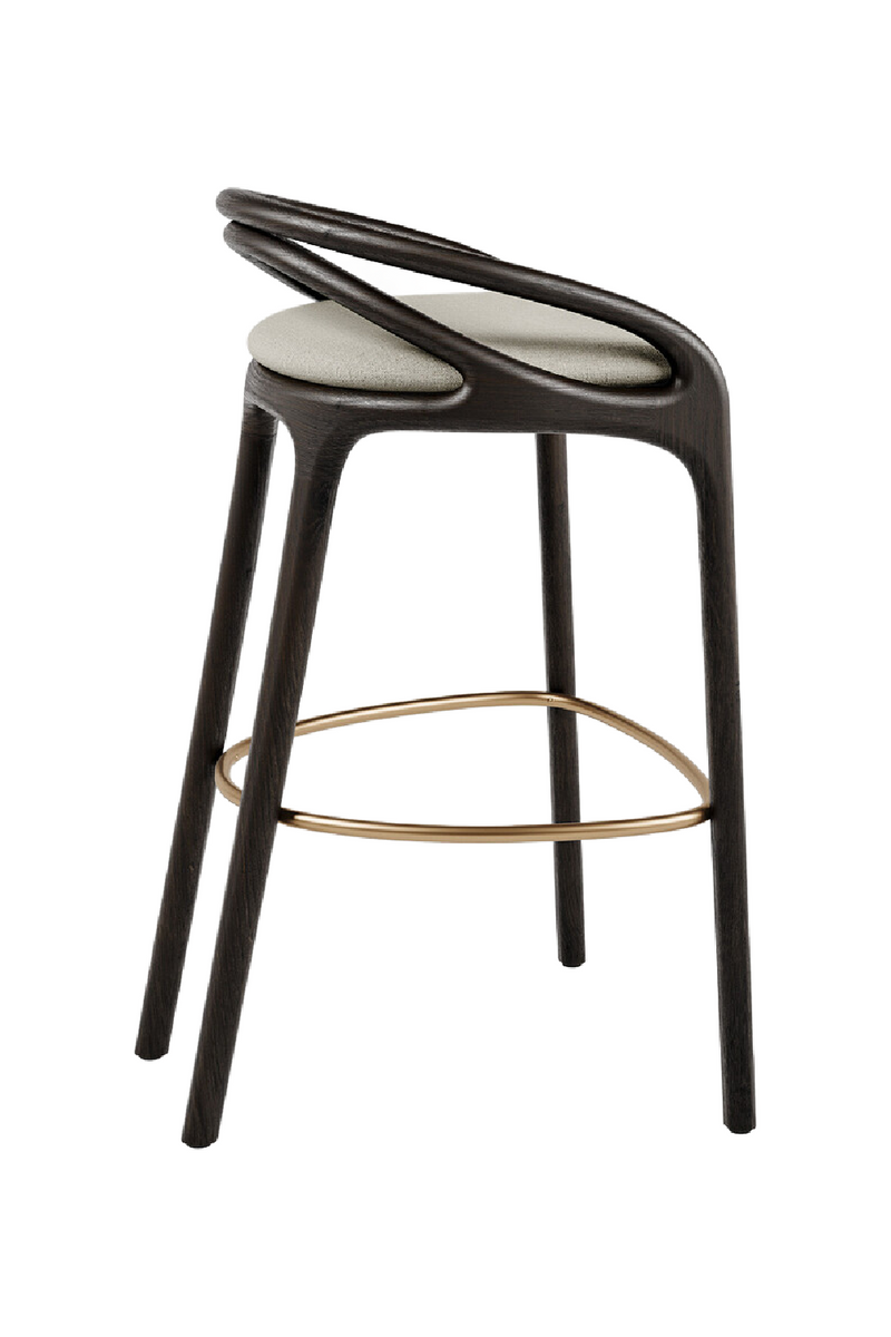 Brown Teak Bar Stool | Ethnicraft Aleta | Oroatrade.com