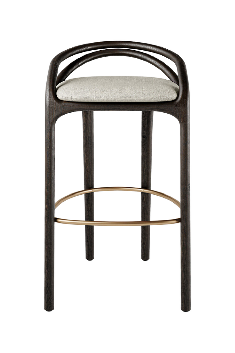 Brown Teak Bar Stool | Ethnicraft Aleta | Oroatrade.com