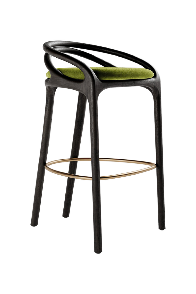 Brown Teak Bar Stool | Ethnicraft Aleta | Oroatrade.com