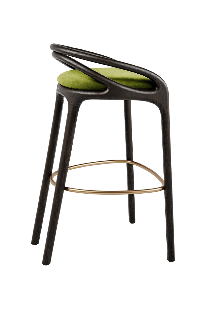 Brown Teak Bar Stool | Ethnicraft Aleta | Oroatrade.com