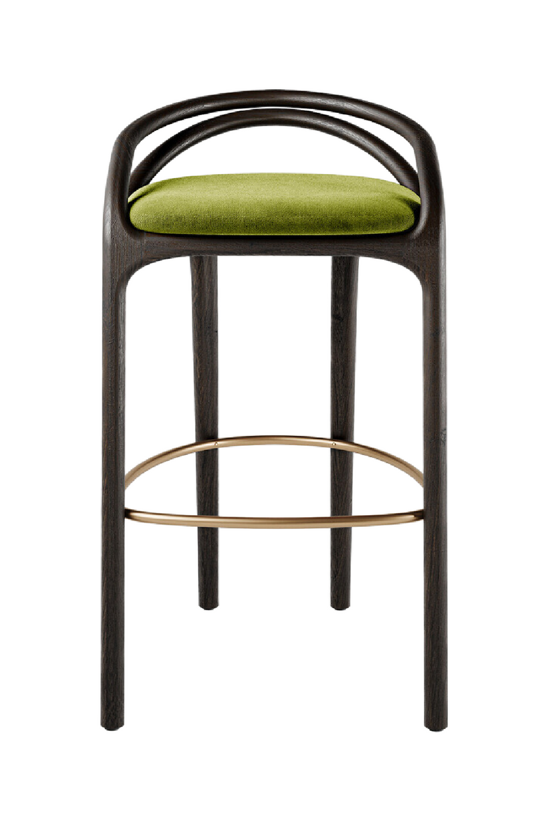 Brown Teak Bar Stool | Ethnicraft Aleta | Oroatrade.com