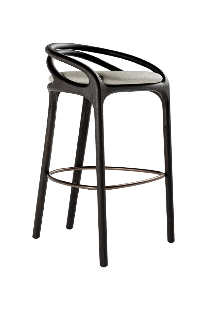 Brown Teak Bar Stool | Ethnicraft Aleta | Oroatrade.com