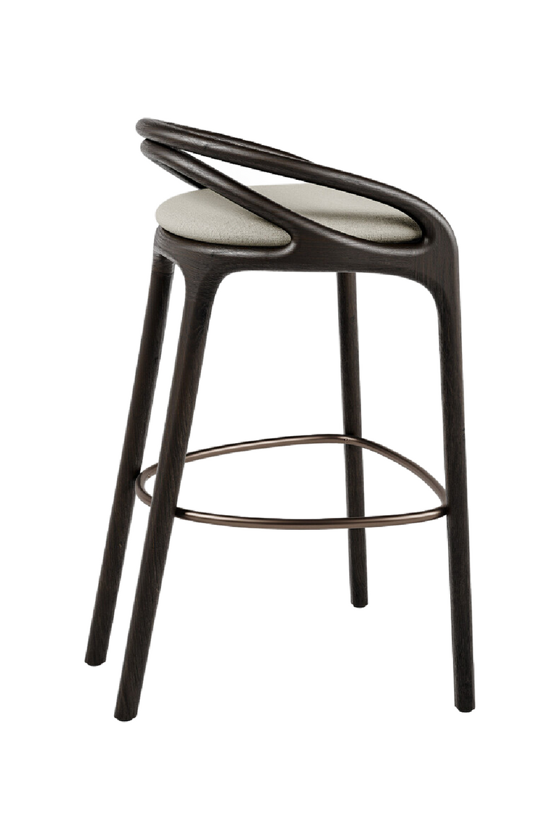 Brown Teak Bar Stool | Ethnicraft Aleta | Oroatrade.com