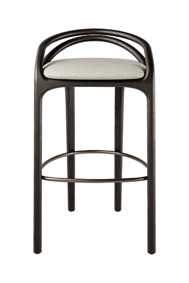 Brown Teak Bar Stool | Ethnicraft Aleta | Oroatrade.com