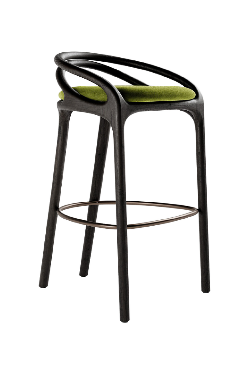 Brown Teak Bar Stool | Ethnicraft Aleta | Oroatrade.com