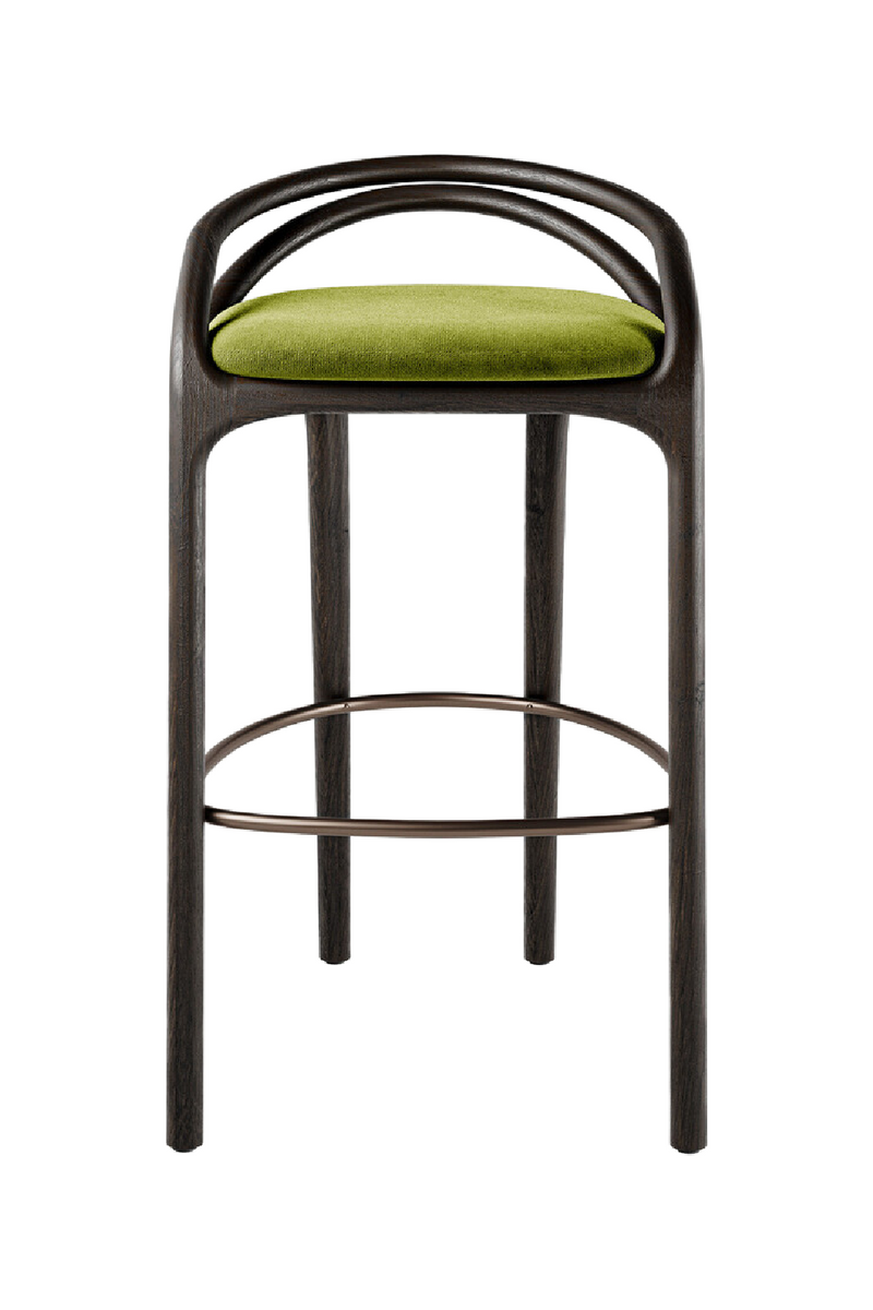 Brown Teak Bar Stool | Ethnicraft Aleta | Oroatrade.com