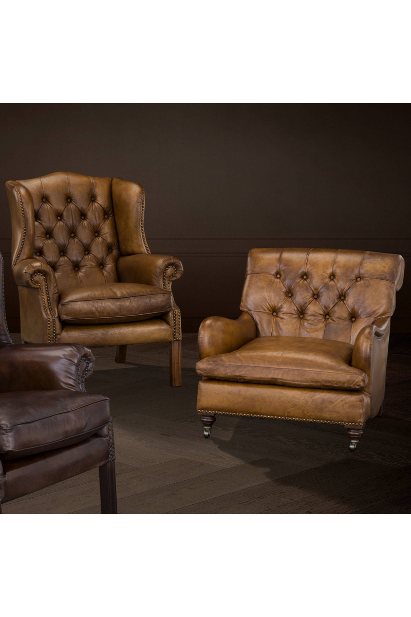 Tufted Leather Club Chair | Eichholtz Caledonian | Oroatrade.com