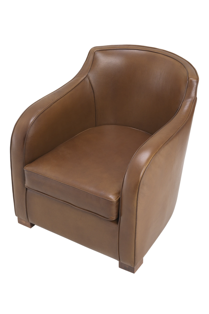 Tobacco Leather Side Chair | Eichholtz Club Berkshire | Oroatrade.com