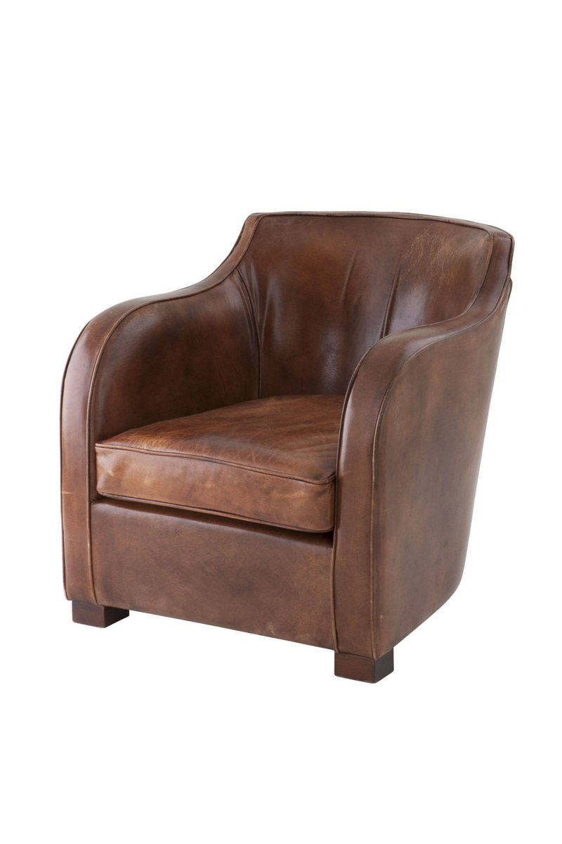 Tobacco Leather Side Chair | Eichholtz Club Berkshire | Oroatrade.com