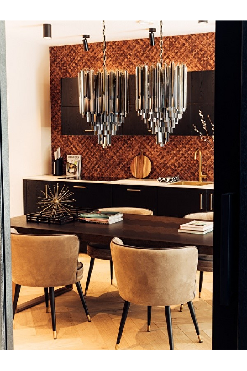 Tapered Glass Rods Chandelier | Eichholtz Salerno | Oroatrade.com
