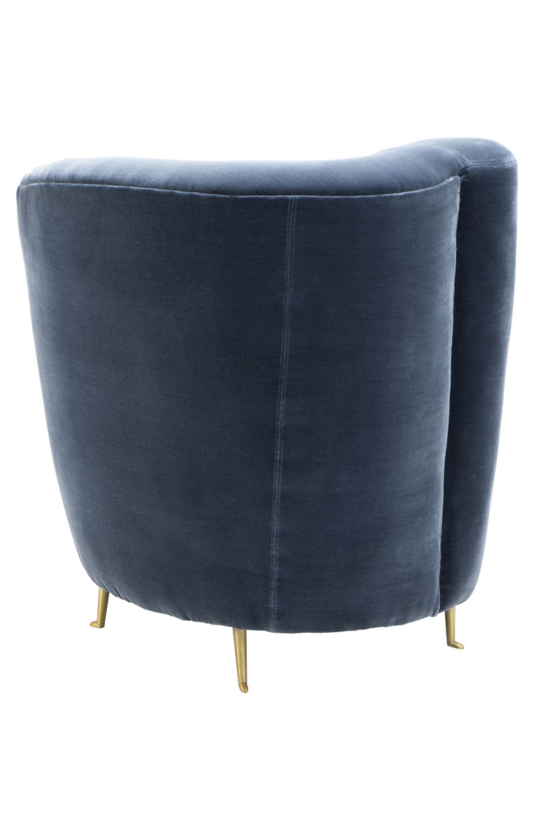 Blue Velvet Curved Back Chair | Eichholtz Khan | Oroatrade.com