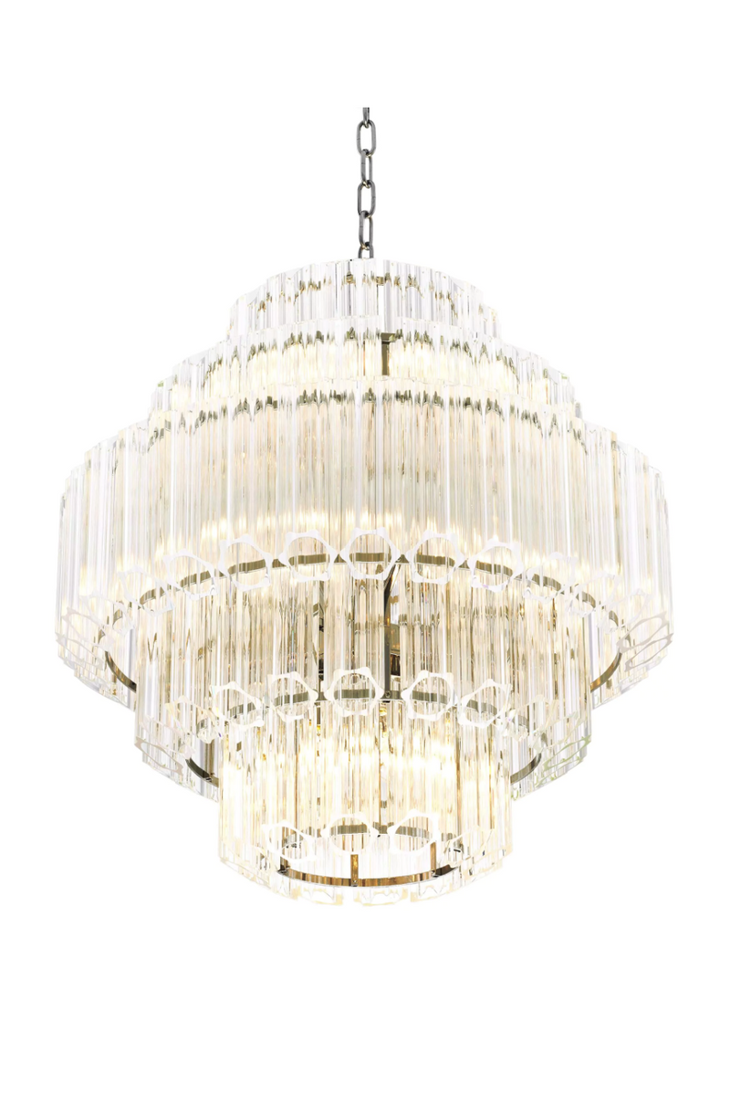 Cascading Bevelled Glass Chandelier | Eichholtz Vittoria | Oroatrade.com