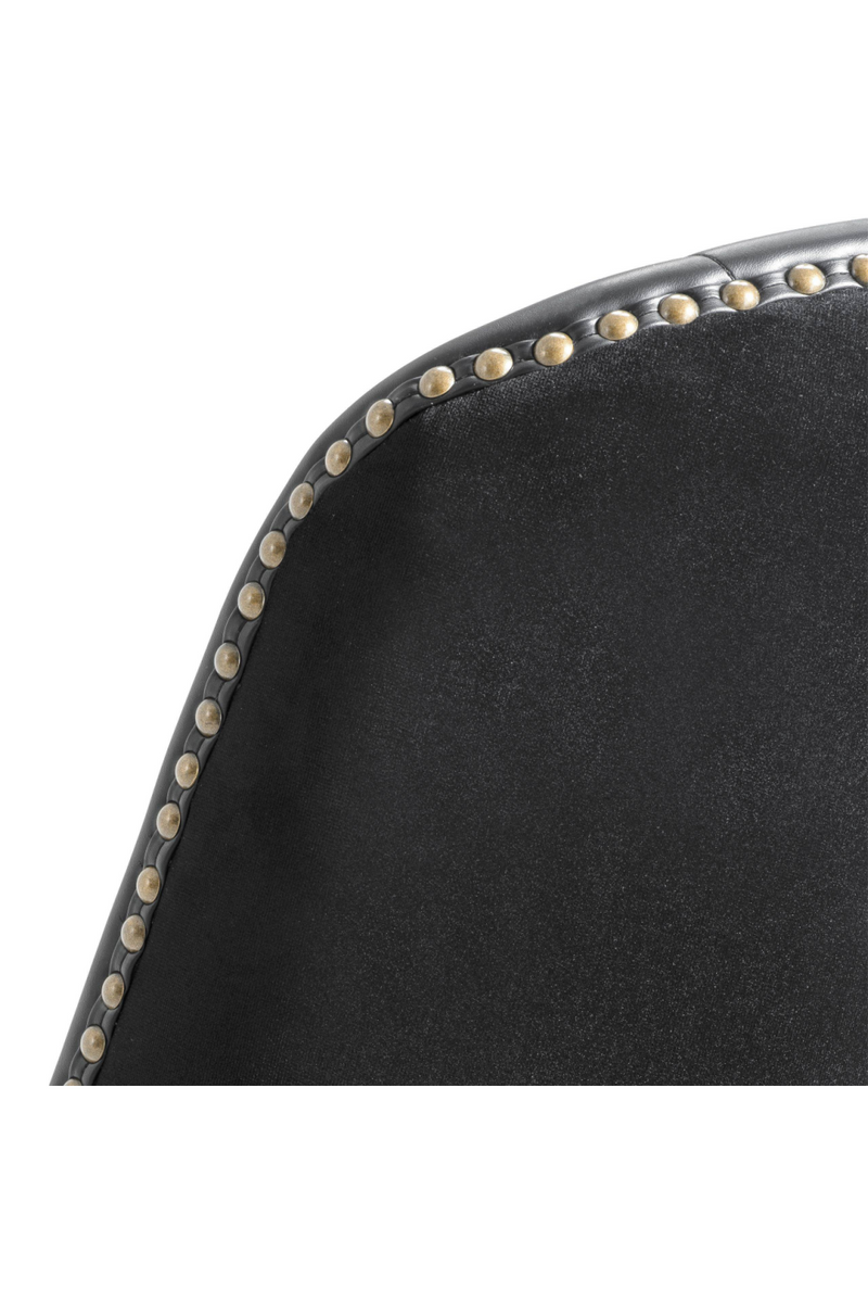 Black Leather Counter Stool | Eichholtz Balmore | Oroatrade.com