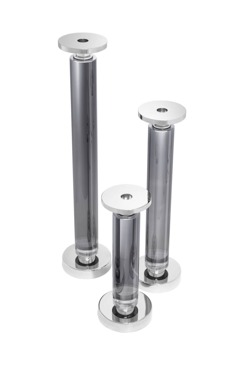 Crystal Glass Candle Holder (Set of 3) | Eichholtz Chapman | Oroatrade.com