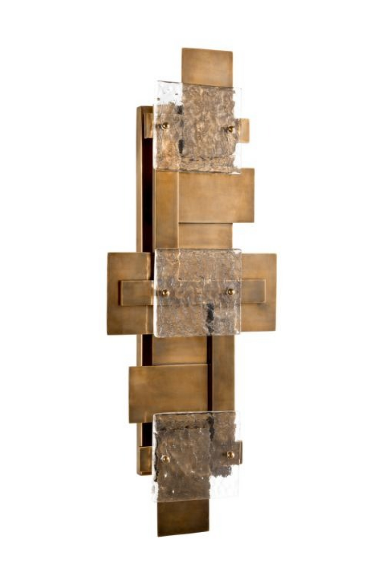 Layered Vintage Brass Wall Lamp | Eichholtz Langham | Oroatrade.com