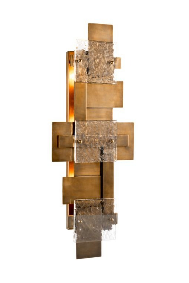 Layered Vintage Brass Wall Lamp | Eichholtz Langham | Oroatrade.com