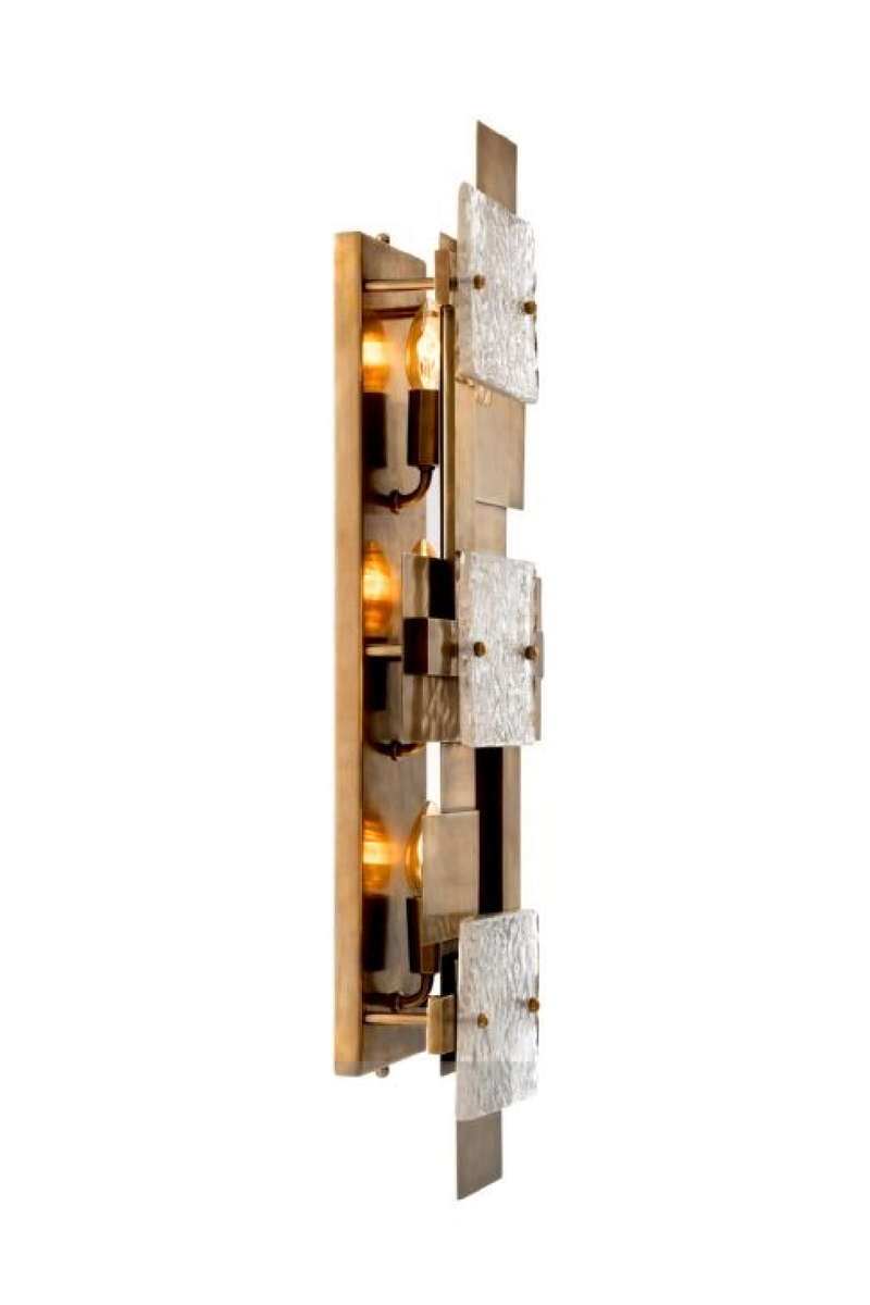 Layered Vintage Brass Wall Lamp | Eichholtz Langham | Oroatrade.com