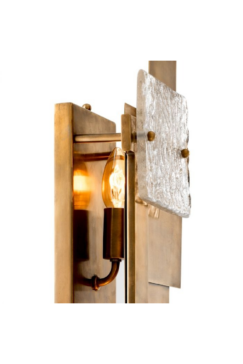 Layered Vintage Brass Wall Lamp | Eichholtz Langham | Oroatrade.com