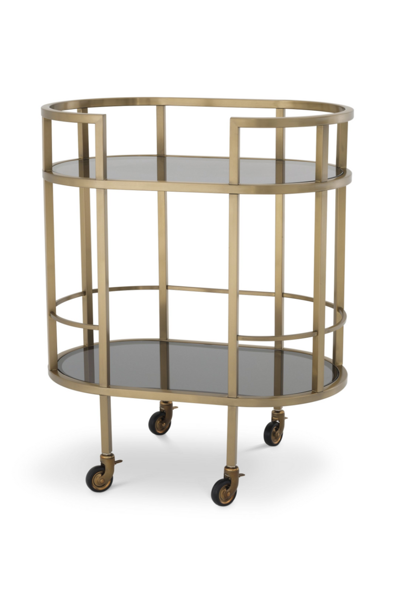 Smoked Glass 2-Layer Trolley | Eichholtz Townhouse | Oroatrade.com