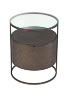 Round Woven Oak Bedside Table | Eichholtz Napa Valley | Oroatrade.com