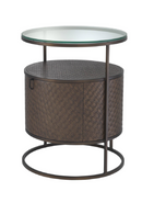 Round Woven Oak Bedside Table | Eichholtz Napa Valley | Oroatrade.com