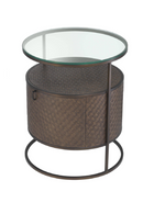 Round Woven Oak Bedside Table | Eichholtz Napa Valley | Oroatrade.com