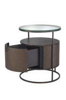 Round Woven Oak Bedside Table | Eichholtz Napa Valley | Oroatrade.com