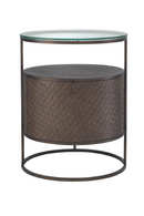 Round Woven Oak Bedside Table | Eichholtz Napa Valley | Oroatrade.com
