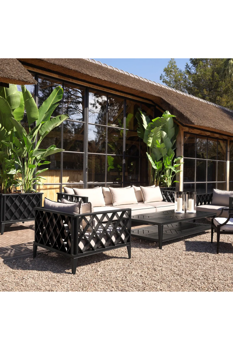 Black 3-Seater Outdoor Sunbrella Sofa | Eichholtz Ocean Club | Oroatrade.com