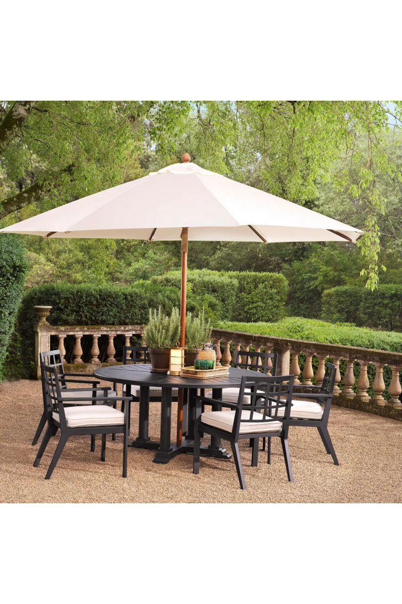 Black Round Outdoor Dining Table | Eichholtz Bell Rive | Oroatrade.com